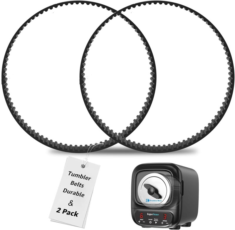 K2 Elite Rock Tumbler Belt – Strong & Durable Nylon Replacement Belt with Free 1-Year Support, 2 Pcs